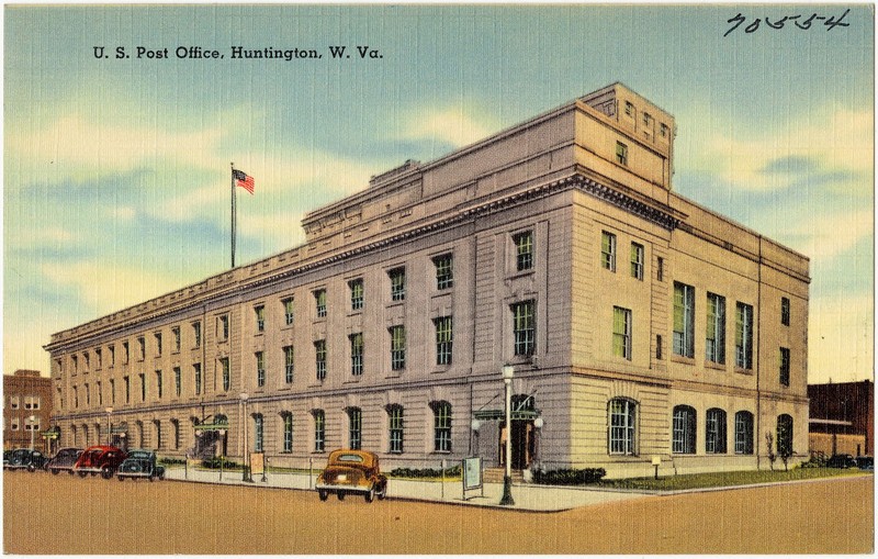 Historic postcard showing the building 