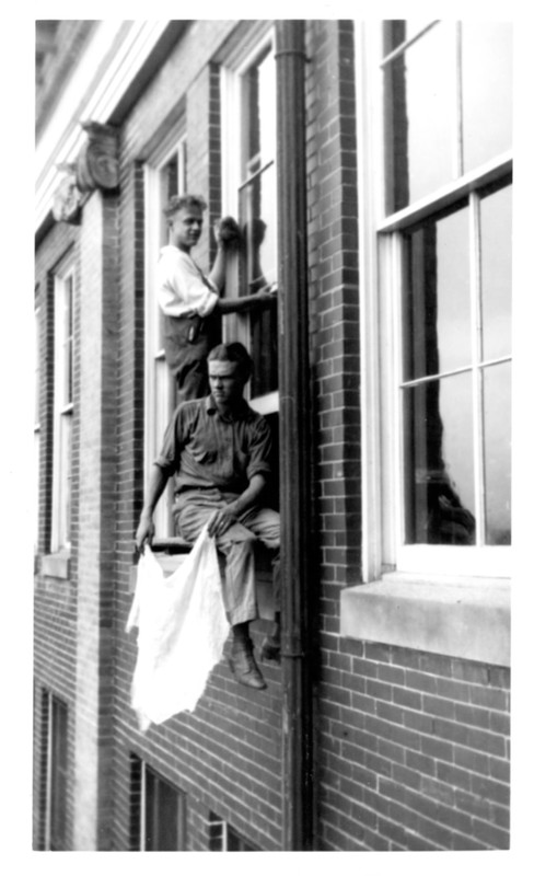 Window, Building, Fixture, Black-and-white