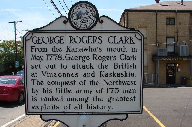 George Rodgers Clark historical marker in Point Pleasant