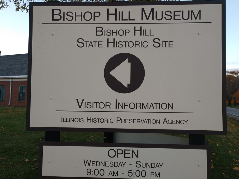 Bishop Hill State Museum Sign