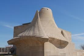 View of Sphinx on the exterior of memorial and museum