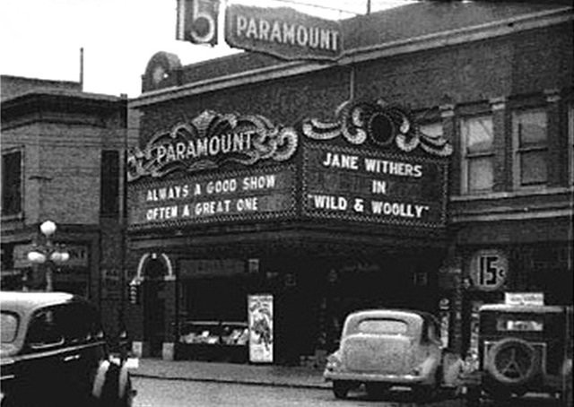 The Paramount Theater with a new marquee