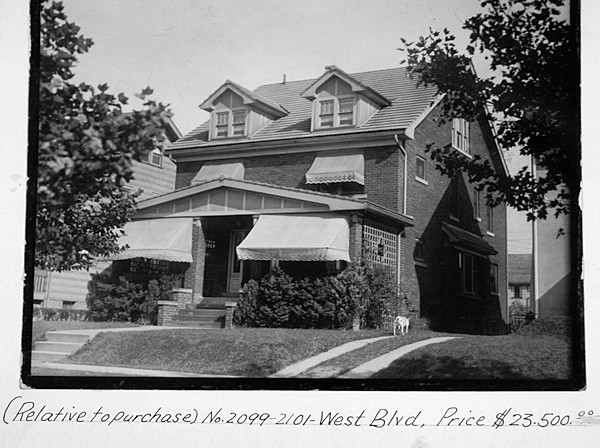 2099-2101 West Blvd circa 1927. The house was built in 1919.