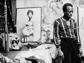 Miles Davis in the 77th Street home