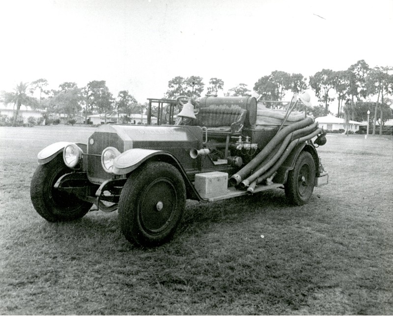 1919 La France fire engine, Belleair, Florida, undated. This engine is now at Heritage Village in Largo, Florida. 