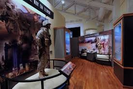 This image shows one of the many galleries and its exhibits inside of the African American Military History Museum. 