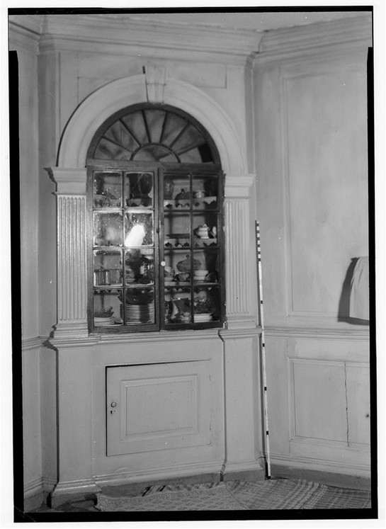 Photograph of interior wooden cabinetry, Effingham Manor (HABS study 1959)