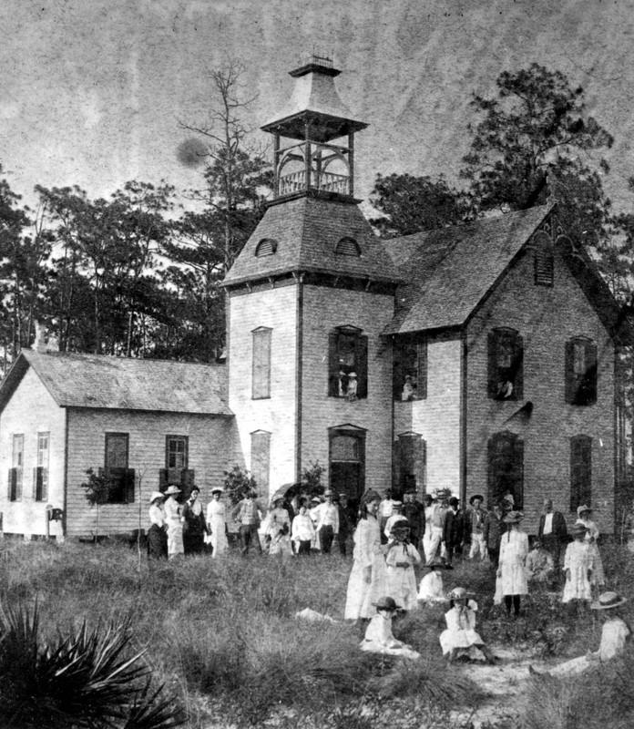 Orange City School, c. 188-. Source: Photo by M.M. & W.H. Gardner, State Archives of Florida, Florida Memory.