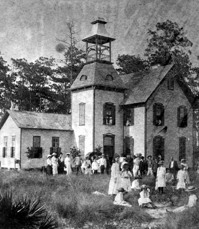 Orange City School, c. 188-. Source: Photo by M.M. & W.H. Gardner, State Archives of Florida, Florida Memory. 

