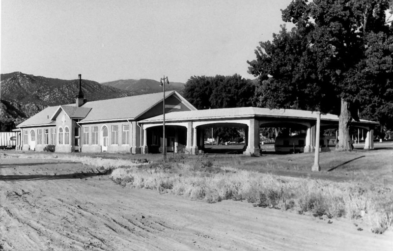 Southwest corner of Cedar City Railroad Depot in 1983 (Roper, Utah State Historical Society)