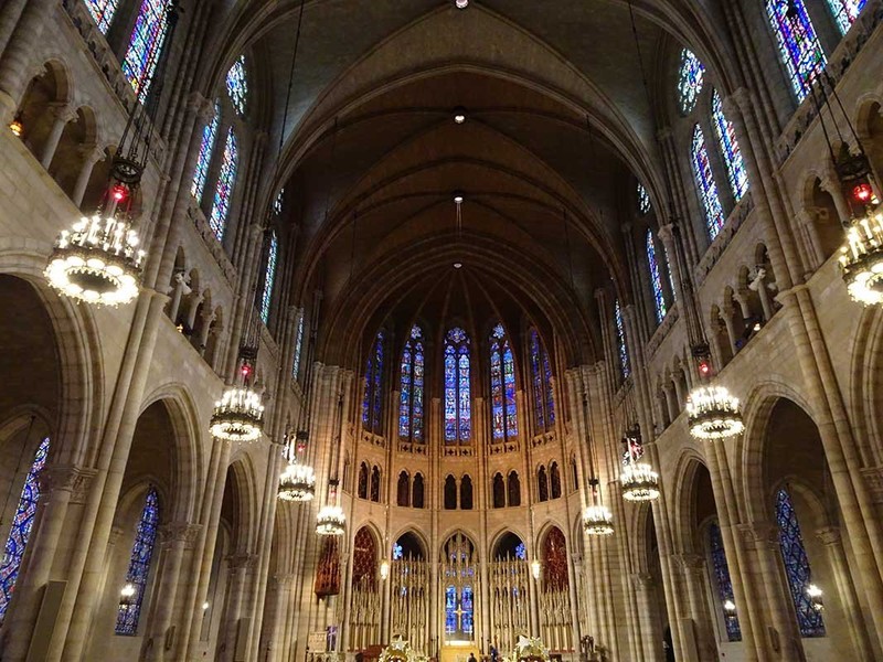 The interior of the church