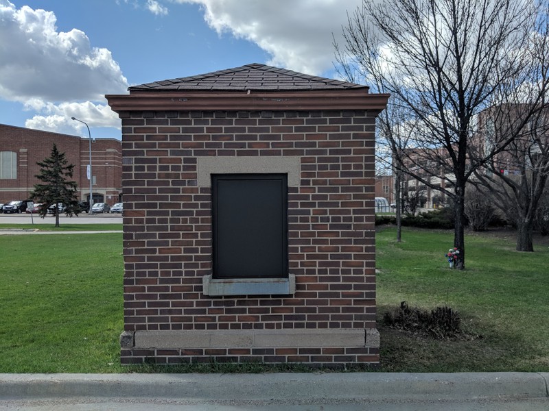 The window side of the ticket booth.