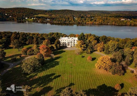 View of the Vanderbilt Mansion from the Air 