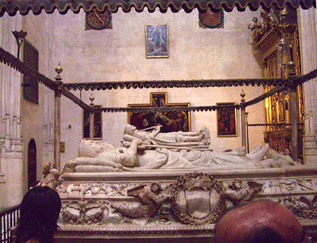 King Philip the Handsome's tomb. This is where Juana la Loca arrived when she took that walk all the way from her castle. 