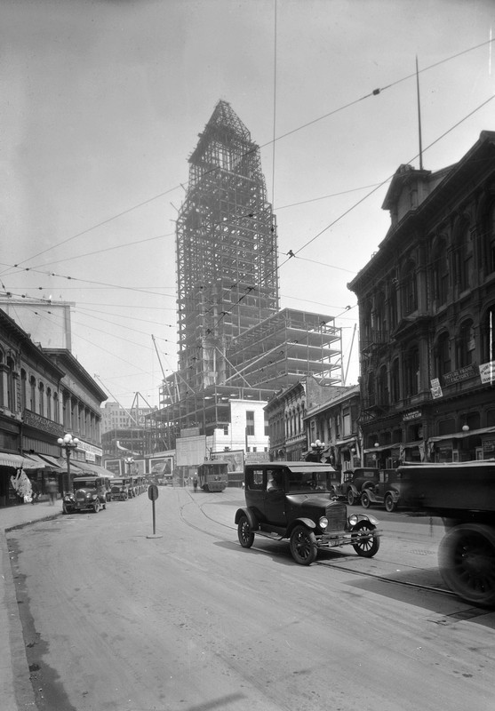 View of the Los Angeles City Hall Under Construction, ca. 1927 
