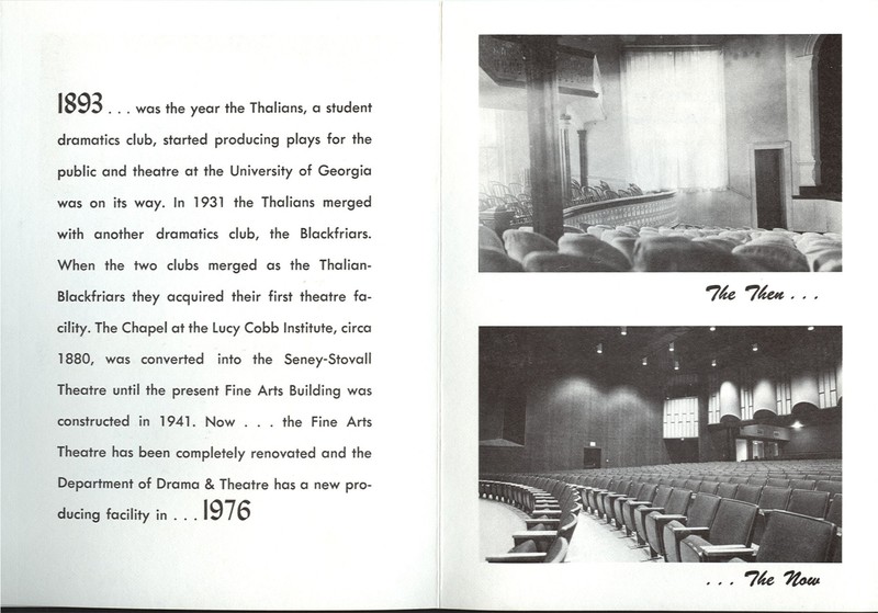From 1976 Opening Reception program