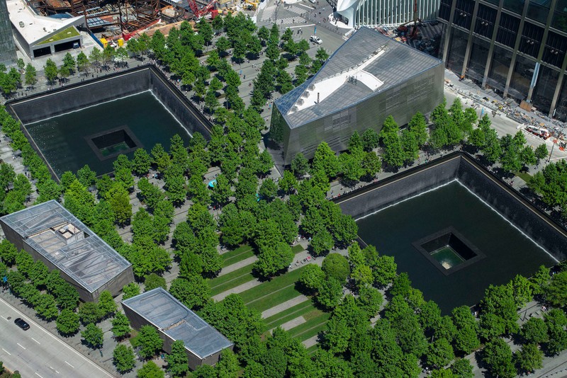 Aerial view of the Memorial