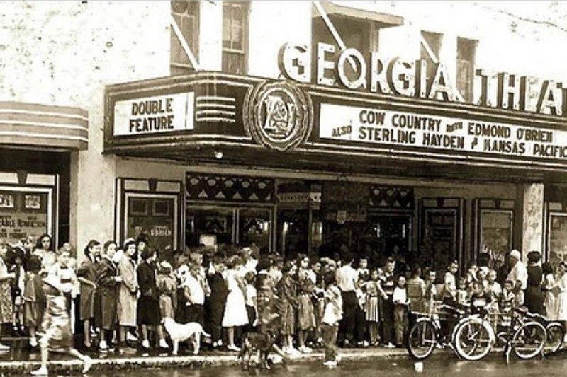 A photo of the theater sometime after the building was redone in 1935, date when taken is not listed