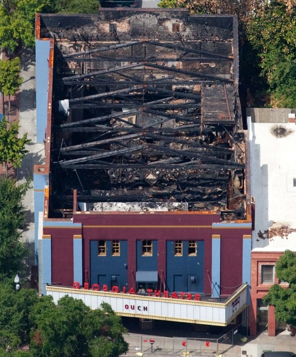 The Georgia Theatre after the fire in 2009