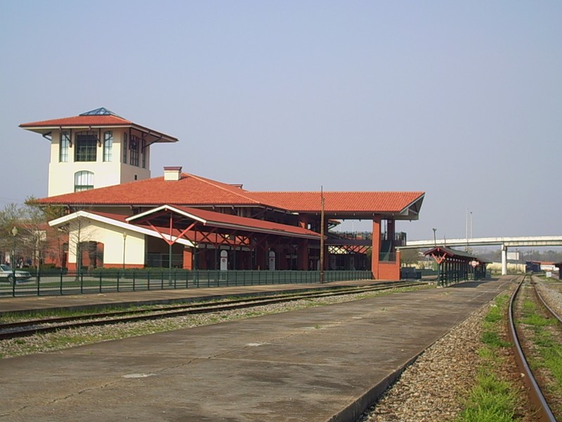 Track, Train station, Roof, Railway