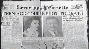 Texarkana Gazette Headline of the Phantom Killers first murder