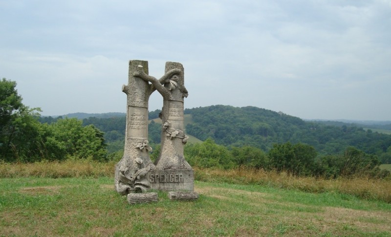 A view of the Spencer Cemetery