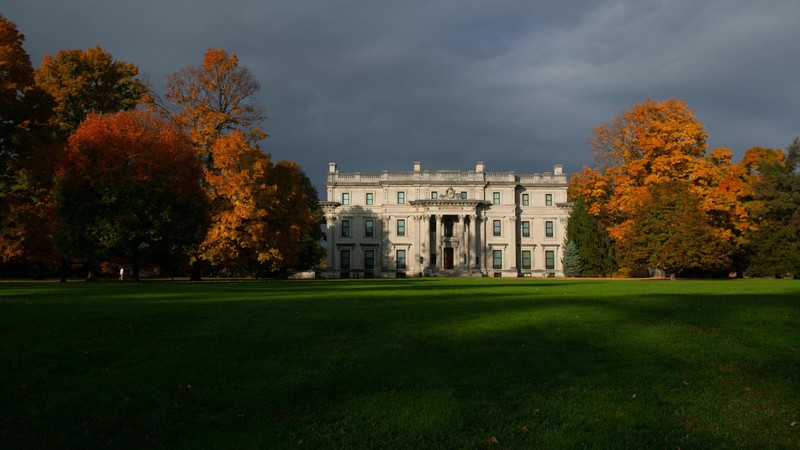 The Vanderbilt Mansion in the Fall