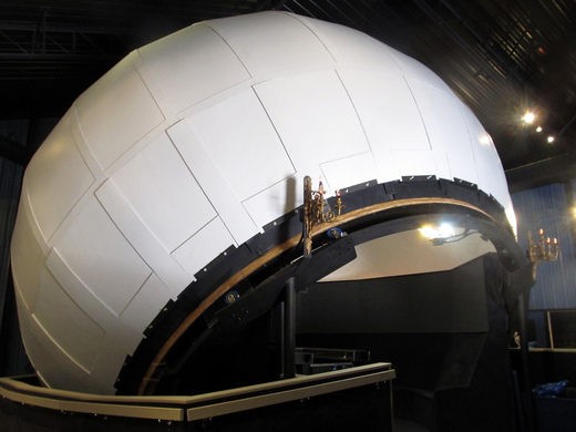 The planetarium is 22 feet wide and 25 feet tall.