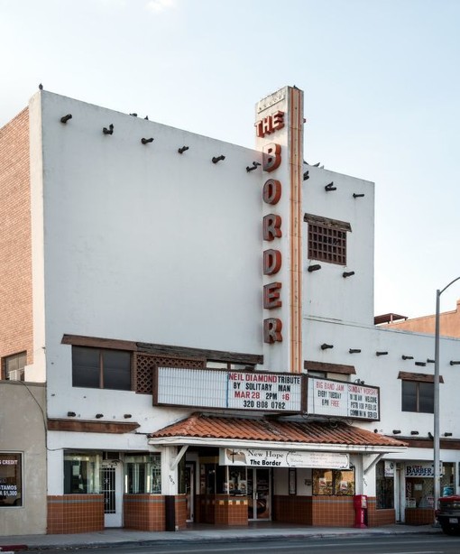 2014 photo of front of Border Theater by Carol M. Highsmith (Lyda Hill Texas Collection in Highsmith Archive, Library of Congress)