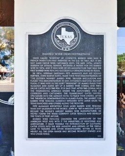 Barbed Wire Demonstration Historical Marker