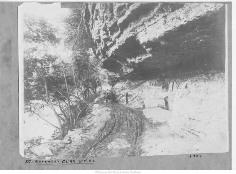 Kansas City's Cliff Drive existed merely as a horse and buggy trail when this photo was taken in 1903