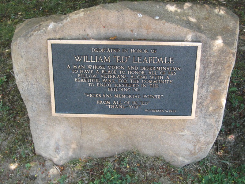 Veterans Memorial Pointe dedication stone, 2020