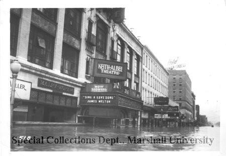 The Keith Albee during the flood of 1937