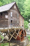 Picture from the bridge that runs along the mill