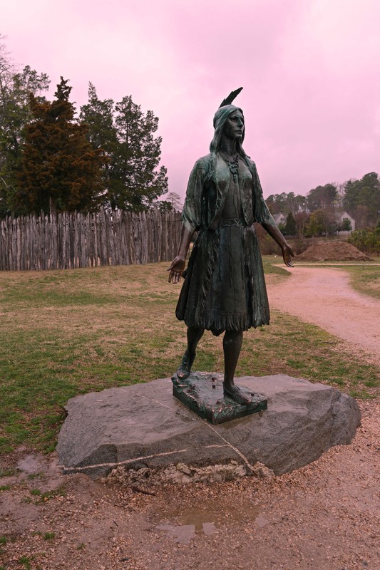 Pocahontas, Historic Jamestown photograph by Smash the Iron Cage on Wikimedia Commons (CC BY-SA 4.0)