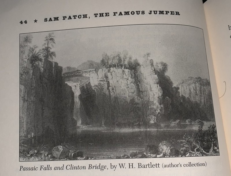 A historical photo of the falls from the book "Sam Patch, The Famous Jumper" by Paul E. Johnson. 