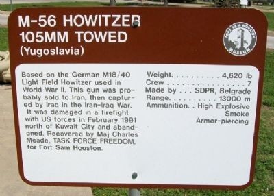 M-56 Howitzer Historical Marker
https://www.hmdb.org/marker.asp?marker=31688