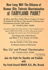 The Youth Council of Kansas City's NAACP chapter produced this flyer to protest discrimination at Fairyland Park. This image can be found in the local history collection of the Kansas CIty Public Library