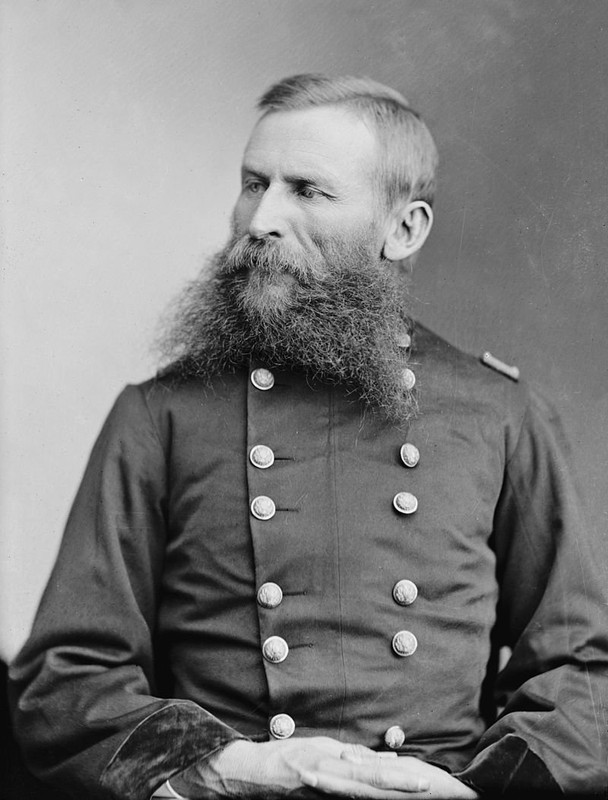 Col. George Crook, Union commander at the Battle of Lewisburg. After the Civil War he went on to be an important military figure in the Indian Wars, in which he led campaigns against the famous chieftains Cochise and Geronimo.