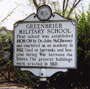 Greenbrier Military School Historical Marker