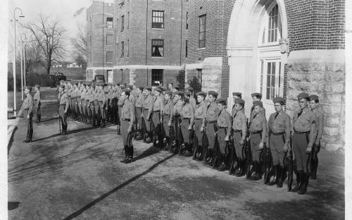 Students in formation, 1936