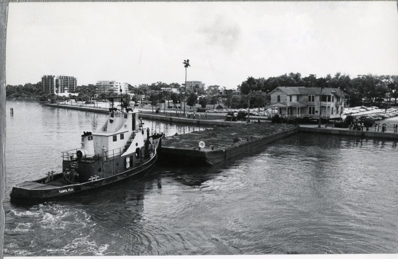 House of Seven Gables in transit to Heritage Village, 1976.