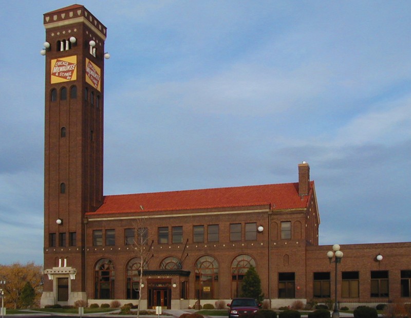 The Chicago, Milwaukee and St. Paul Passenger Depot was erected in 1915. It is one of most recognized landmarks in Great Falls.