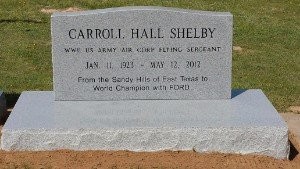 The grave of Carroll Shelby.