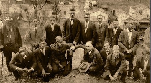 African American World War I veterans from McDowell County, WV. Photo courtesy of Reed College, WVU. 