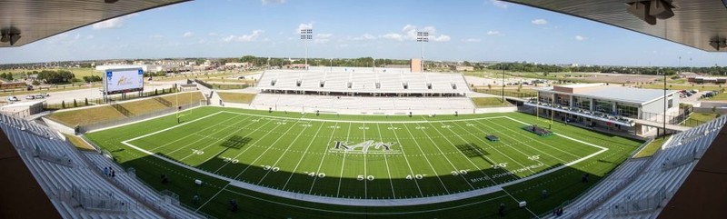 A panoramic photo taken from one of the press boxes that Katy ISD's Legacy Stadium has to offer. 
Photo Credit: Melissa Philip