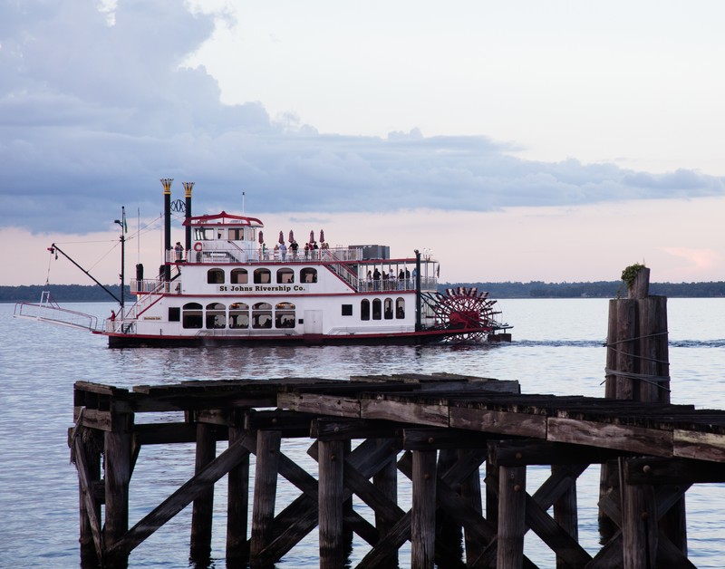 A view of the Barbara-Lee from an old dock