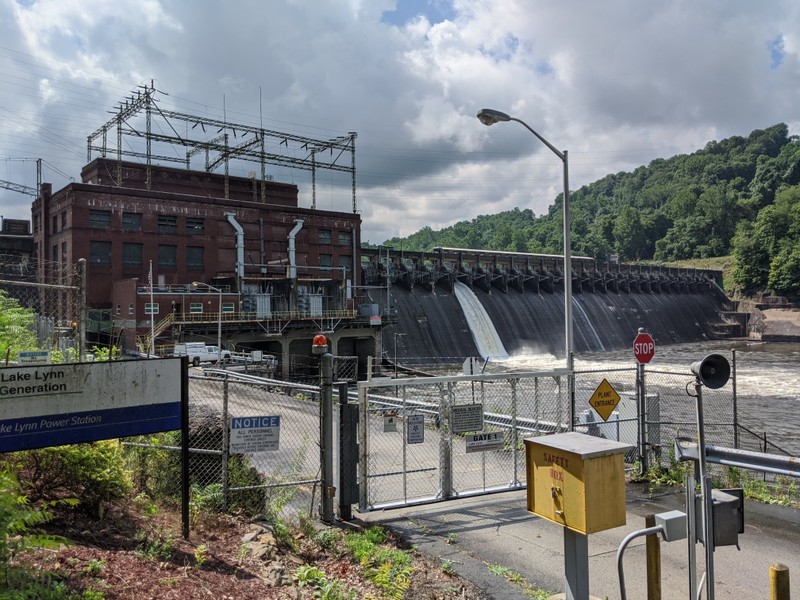 Lake Lynn Hydroelectric Power House and Dam today