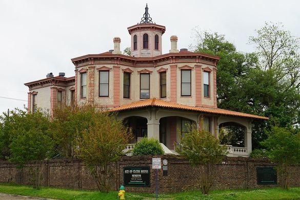 This is the front view of the house from the street.  In this picture some of the unique shape is portrayed.  