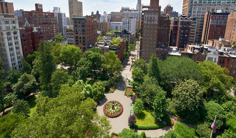 Aerial view of Gramercy Park